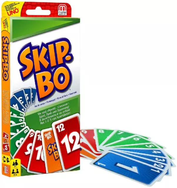 Mattel Games 52370 - Skip-Bo Kartenspiel und Familienspiel geeignet für 2-6 T2O4