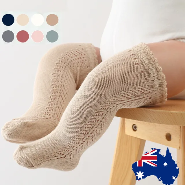 Spanish Hollow Knee High Baby Toddlers Girl Cotton Socks Kids Tights Sockings
