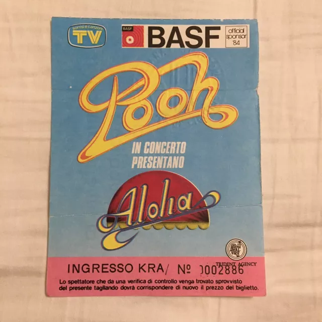Pooh: Aloha biglietto concerto