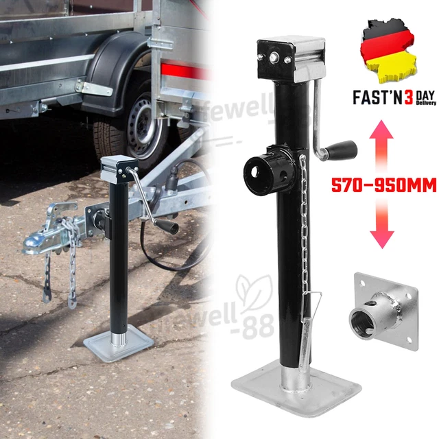 Anhängerstütze Mit Kurbel Klappbar 2500kg 570-950mm - Preiswert