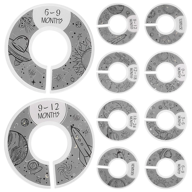 8pcs Baby Closet Dividers Plastique Baby Closet Organisateur Baby Clothes