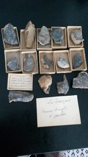 Lotto Di 14 Selce Taglie Neolitico Poco Richardien Francia Collezione J3