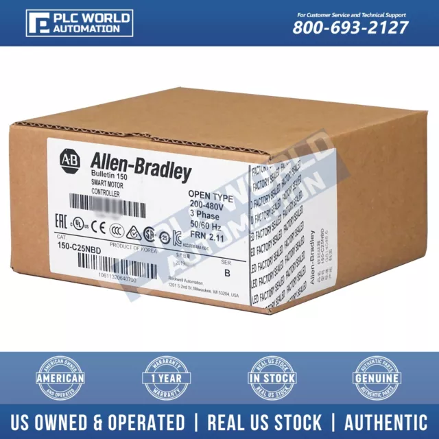 150-C25NBD Allen Bradley SMC-3 Smart Motor Controller, 25A New Sealed 2 Yr Wty