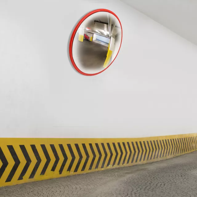 45cm/18'' Wide Angle Security Curved Convex Road Mirror Traffic Driveway Safety!