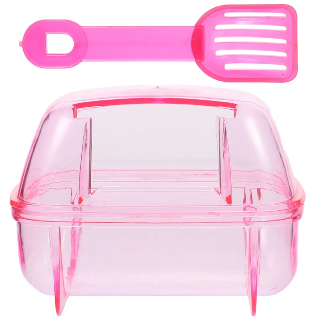 Bañera de arena de plástico para baño de hámster lavabo casa de chinchilla toma