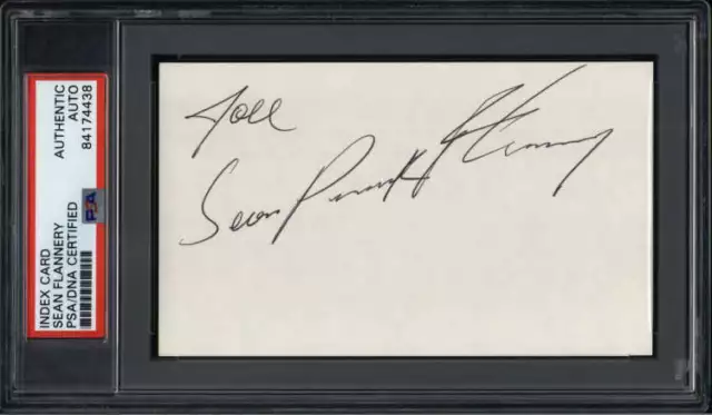 Sean Flannery Actor Signed 3" x 5" Index Card PSA/DNA