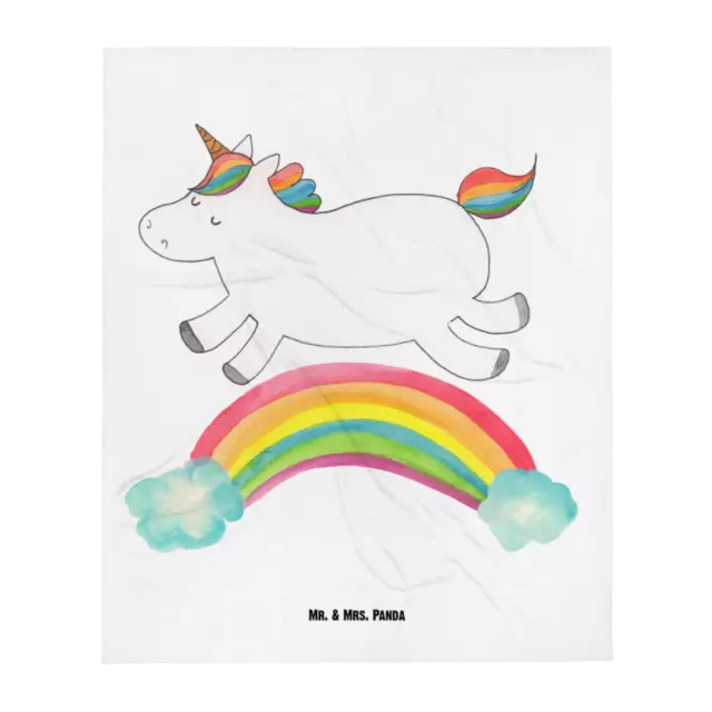 Kuscheldecke Einhorn Regenbogen - Geschenk Glitzer Unicorn Erwachsenwerden