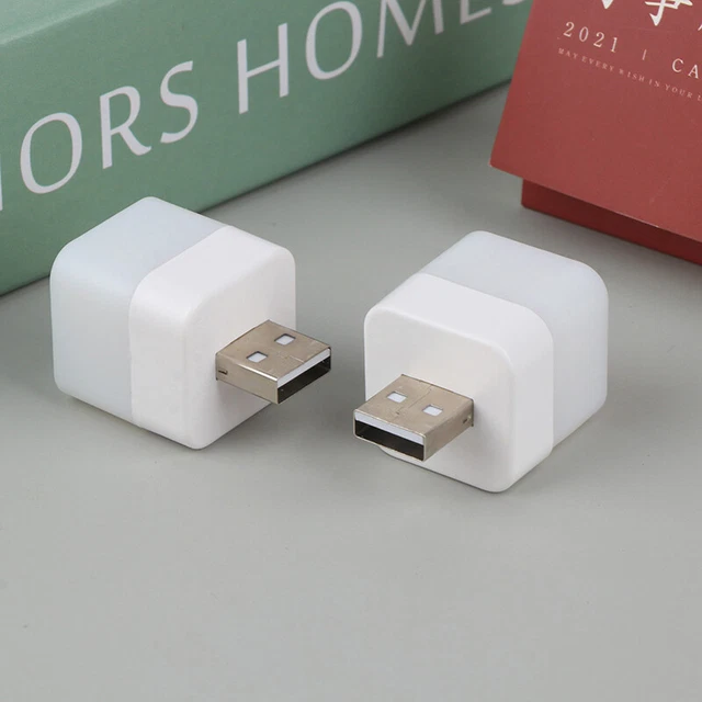 Piccola luce notturna portatile mini USB protezione occhi led lettura quadrata Li*t~