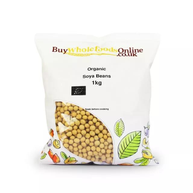 Organic Soya Beans 1kg | BWFO | Free UK Mainland P&P