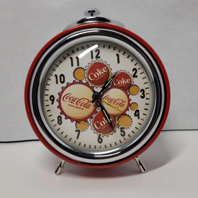 Vintage Style Coca Cola Coke Bottle Cap Alarm Clock Works