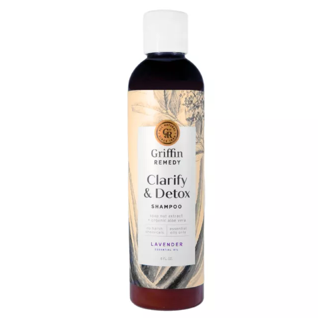 Griffin Remedy Clarify & Detox Shampoo, With Soap Nut & aloe Vera,Lavender,8Oz