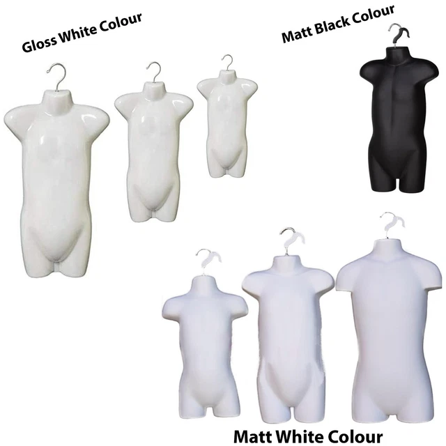 CHILD HANGING BODY Shop Display Body Form Kids Mannequin WHITE AND