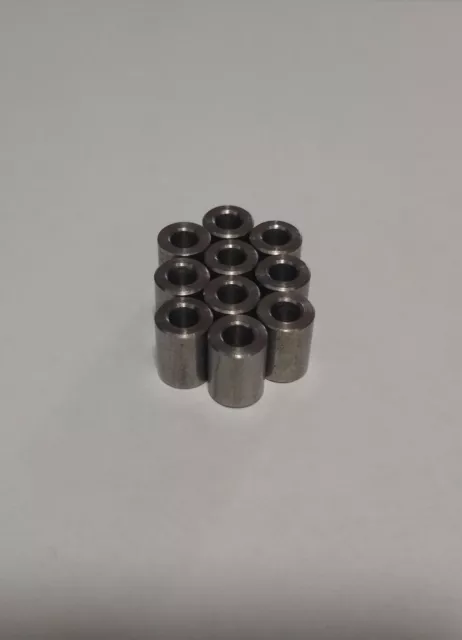 Stainless Steel Spacer Bushings for #10 Screw or Bolt, 10 Pack