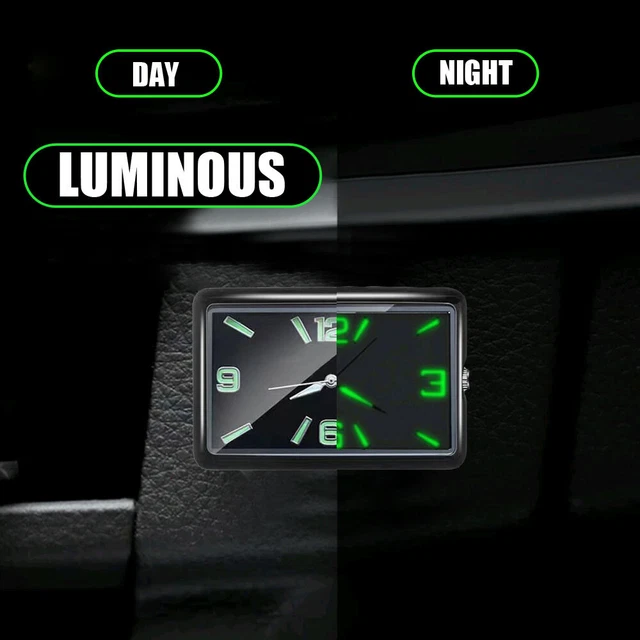thumbnail image 2 of Analog Clock For Car Dashboard - Glowing Small Analog Clock | Quartz 2 of 14