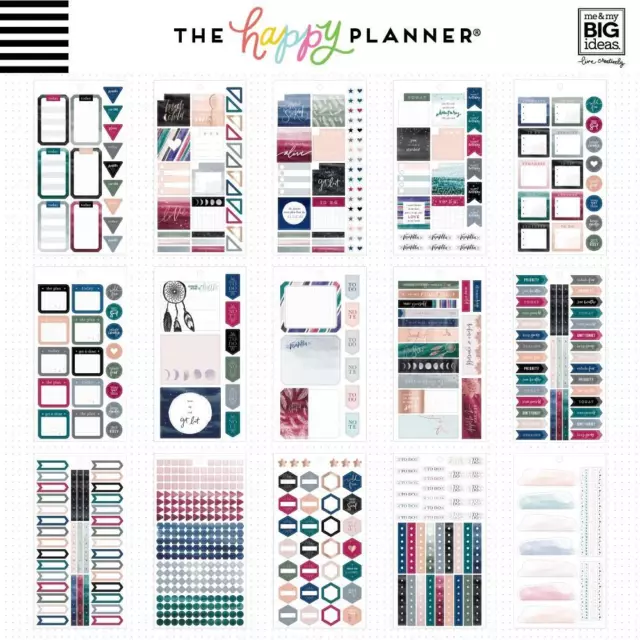 Me And My Big Ideas Happy Planner Seasons Colour Sticker Sheet Book, Free Spirit 3