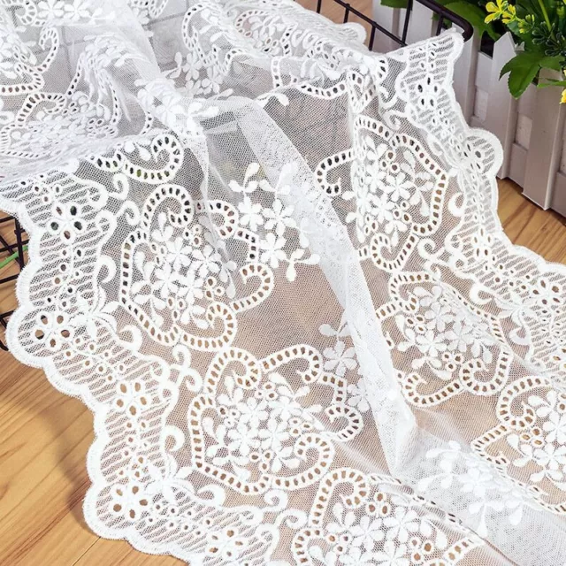 French Chantilly Lace Fabric Floral Embroidery Lace Wedding Fabric