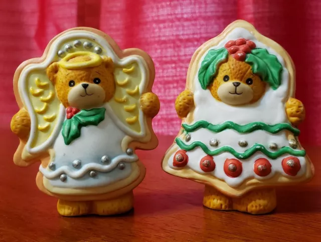 VTG! 1992 Lucy & Me Rigg bear as Angel Bell Holly Christmas decorated cookie