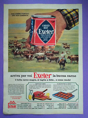 Pubblicita'Advertising Werbung Vintage EXETER Corned Beef/ CAMPARI 1965 (A15)