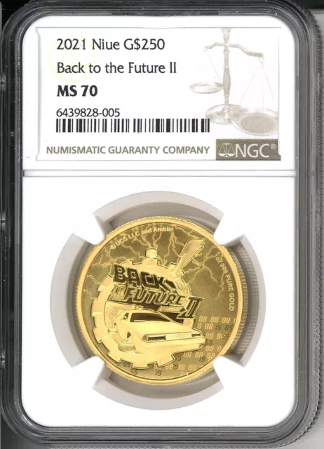 2021 Niue Back to the Future II 35th Anniversary 1oz Gold Coin NGC MS 70