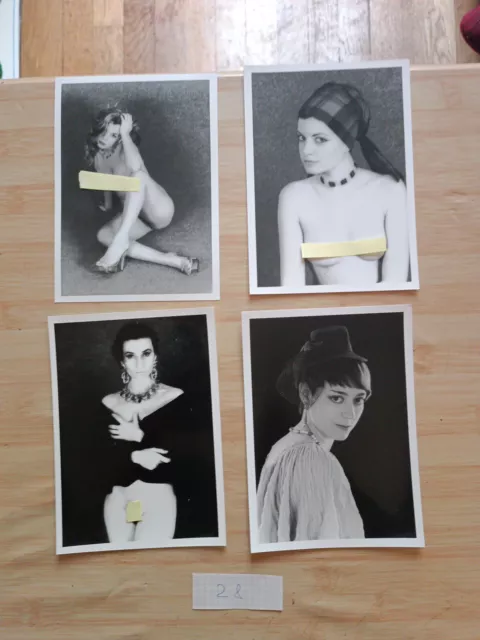 Lot de 4 photos argentique nu femme format 13X18cm circa 1980. Nu Artistique En