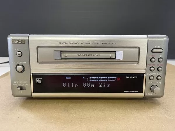 DENON DMD-M10 Mini Disk MD Recorder Player MD Deck Player w/ RC USED #265