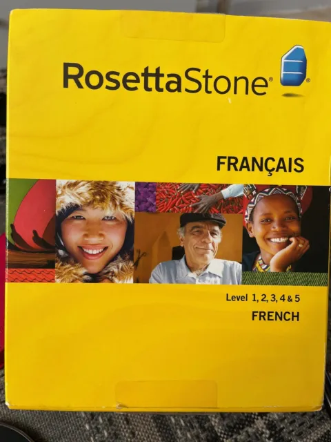 RosettaStone French Software & MP3 Audio Companions Levels 1-5 Retro Software