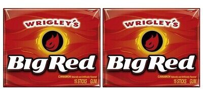 2x Wrigley's Grand Rouge Cannelle Aromatisé Gomme Américain Sucreries