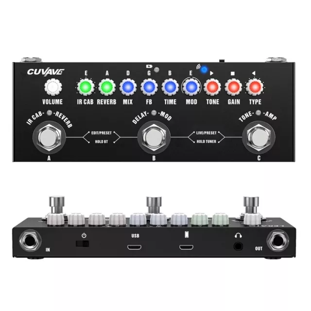 CUVAVE/M-VAVE Baby Cube Electric Guitar Effective Bass Combination Effect A4GE 2