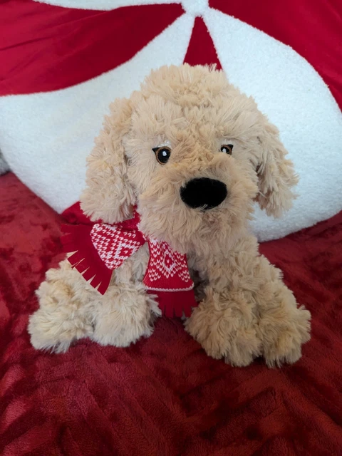 TESCO CURTIS CAVAPOO Beige Puppy Dog With Scarf Soft Plush Toy 11 ...