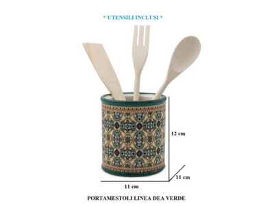 DEA PORTATOVAGLIOLI PORTA TOVAGLIOLI CERAMICA GIARDINI DI MARZO LINEA DEA VERDE 