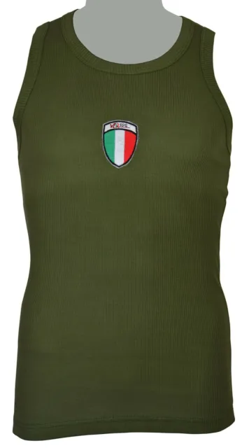 Débardeur côtelé KAKI neuf modèle original de l'Armée Italienne en taille M
