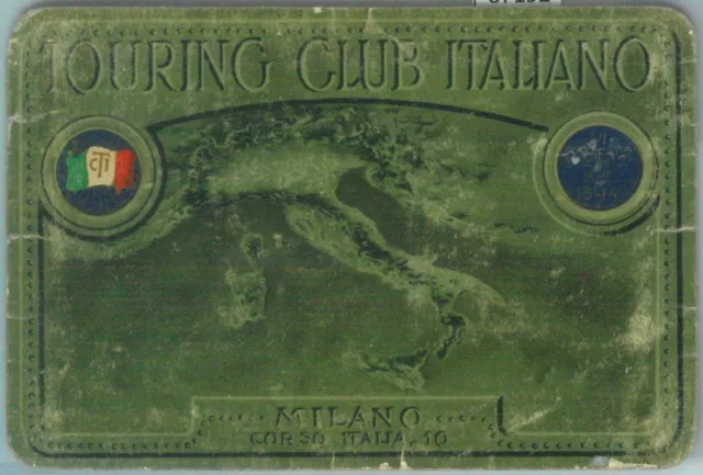 87192 -  DOCUMENTO D'EPOCA: Tessera TOURING CLUB ITALIANO Milano   1921