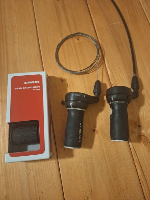 Sram Grip Shift Shifter Set 3×8 W/grips Sram Grip Shift Shifter Set 3×8 W/grips
