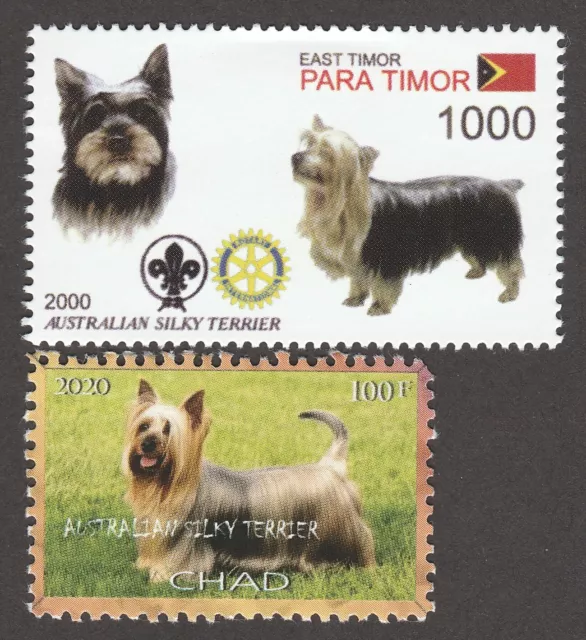 SILKY TERRIER ** Int'l Dog Postage Stamp Art Collection ** Great Gift Idea **