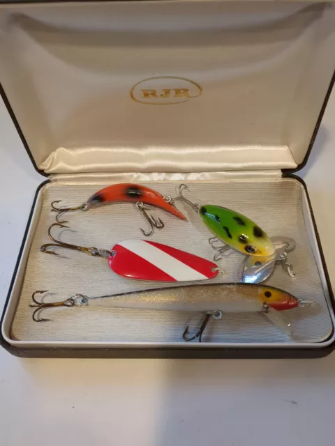 4 VINTAGE FISHING Lures From The '70s Jitterbug, Spoon,Minnow CORP GIFTS  $195.54 - PicClick AU
