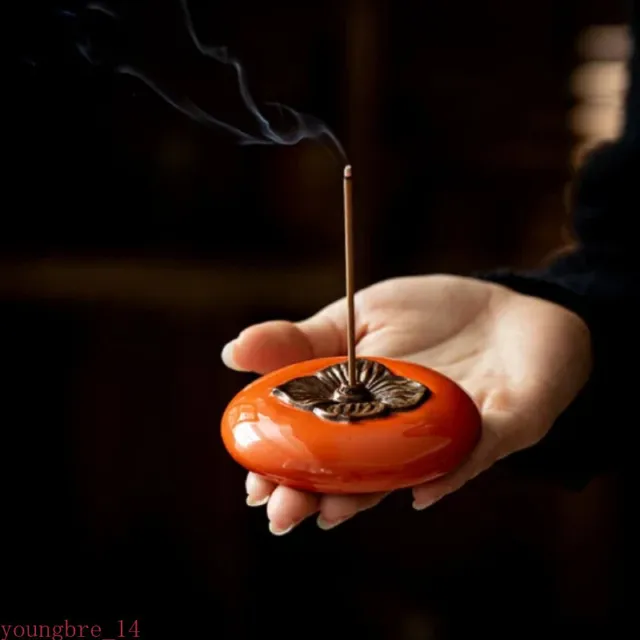 Ceramic Persimmon Incense Holders Creative Incense Burner Stick Decoration