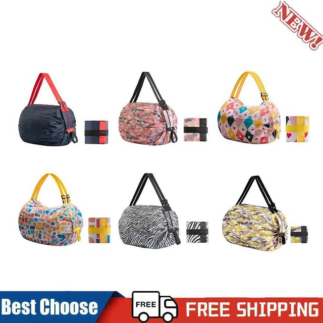 Borsa pieghevole in nylon per la spesa grande capacità borsa pieghevole per viaggi all'aperto