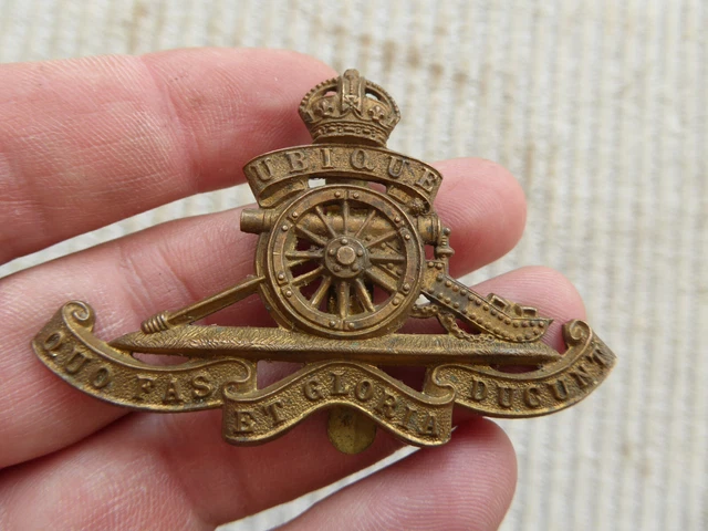 WW1 WW2 BRITISH Army Cap Badge RA Royal Artillery Cap Badge £9.99 ...
