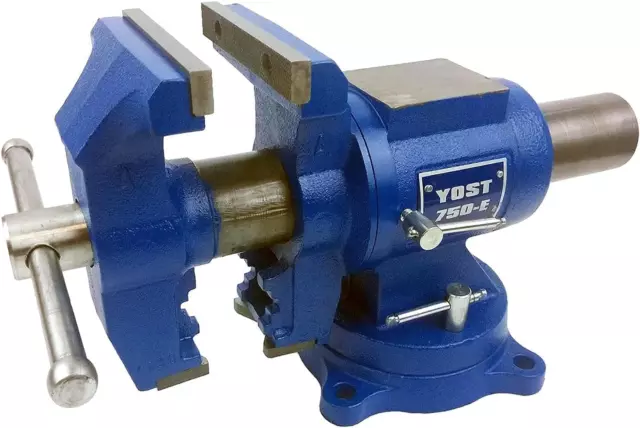 750-E Multi-Jaw Rotating Vise System | 2 in 1 Multipurpose Bench and Pipe Vise