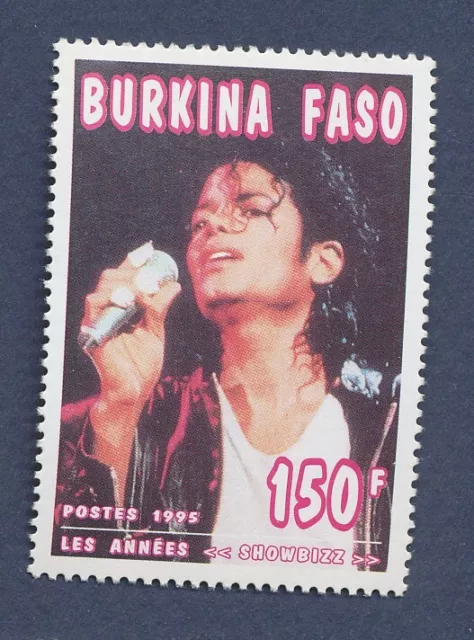 BURKINA FASO - Scott 1055 - Estampillada sin montar o nunca montada - Michael Jackson