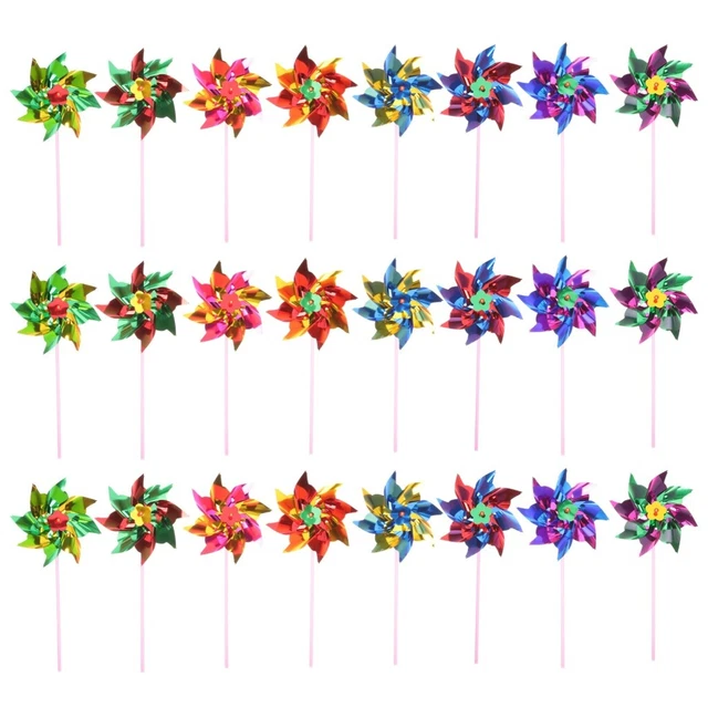 100 Pcs Kinder Windrad Kleines Windmühlenspielzeug Kinder Spielset Draussen