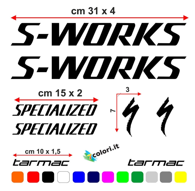 SPECIALIZED SWORKSTARMAC TUNING vinyl stickers kit for mtb road bike