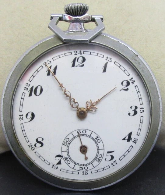 Montre Gousset Ancienne KODY France à Réparer - 49mm, Mécanique, Ressort Balancier HS, Chromé