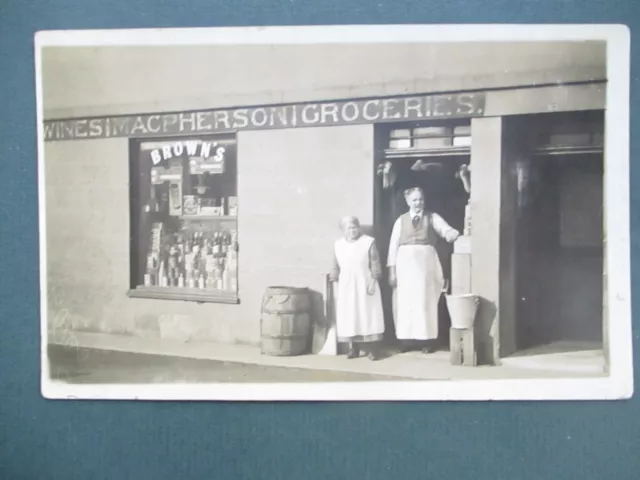 Scottish Shop Front With Owner, Unidentified Location