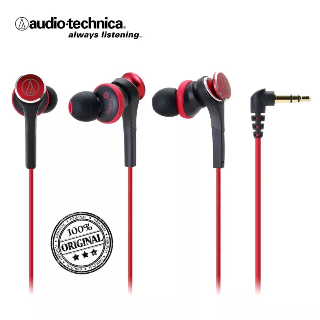 Audio Technica ATH-CKS77X Rot Kopfhörer In-Ear Headphone Earphone, viel Zubehör