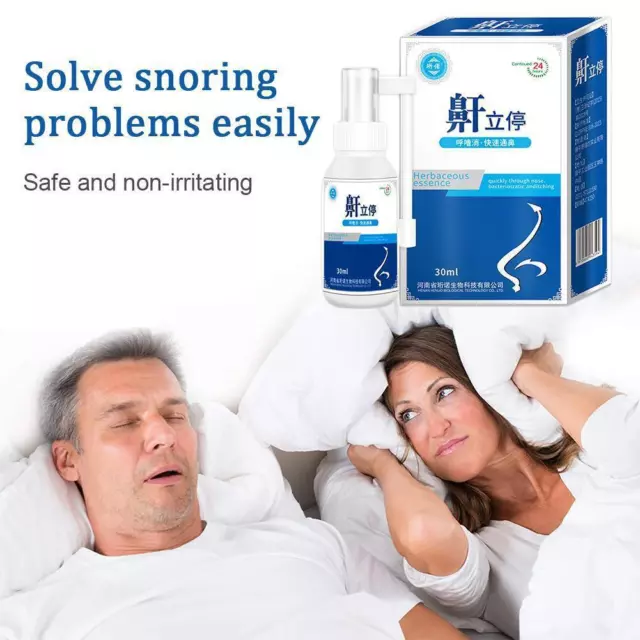 30ML Anti Snoring Spray Stop Snore Breath Throat Relief EW Sleeping U3K0