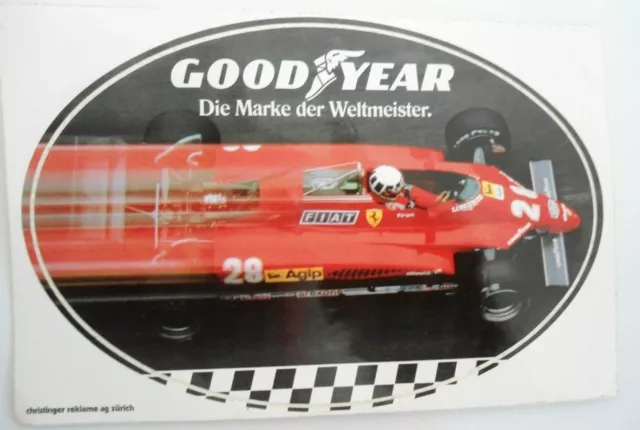 Werbe-Aufkleber Goodyear Reifen F1 Formel Eins Motorsport 80er