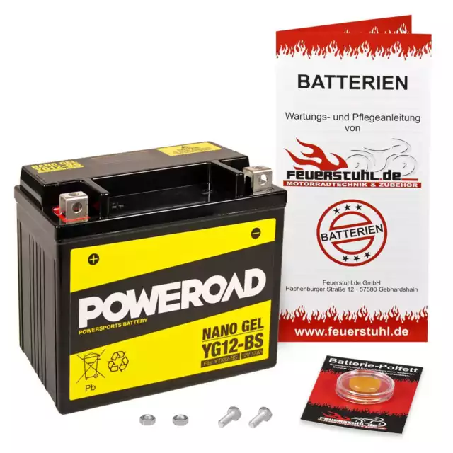 Batterie Kawasaki W 650, 04-06 [EJ650A] GEL startbereit + wartungsfrei mit Pfand