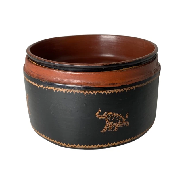 Burmese Box Lacquer Vintage Box a Betel Kun-it Box Lacquerware 5