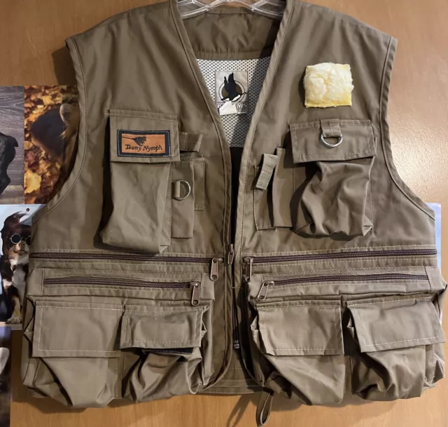 NEW VINTAGE! THE TEENY NYMPH TROUT FISHING VEST Medium USA made Portland OR  $40.00 - PicClick